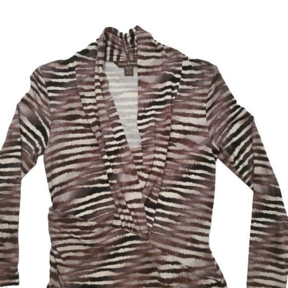 Tommy Bahama Women's Tiger Tide Animal Print V-Neck Long Sleeve Dress Size XS/TP - Picture 6 of 16